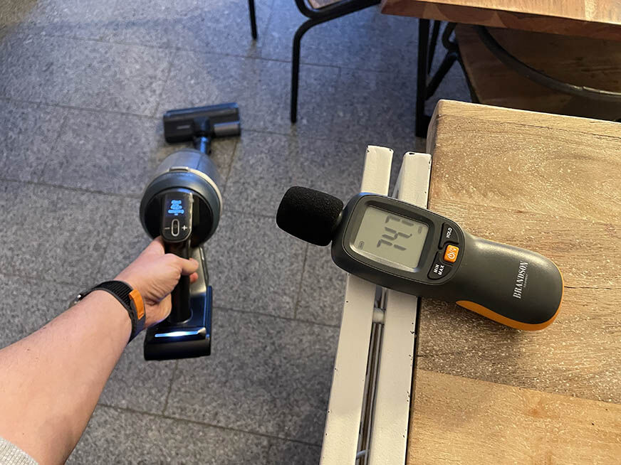 Lautstärke Messung des Samsung Bespoke Jet